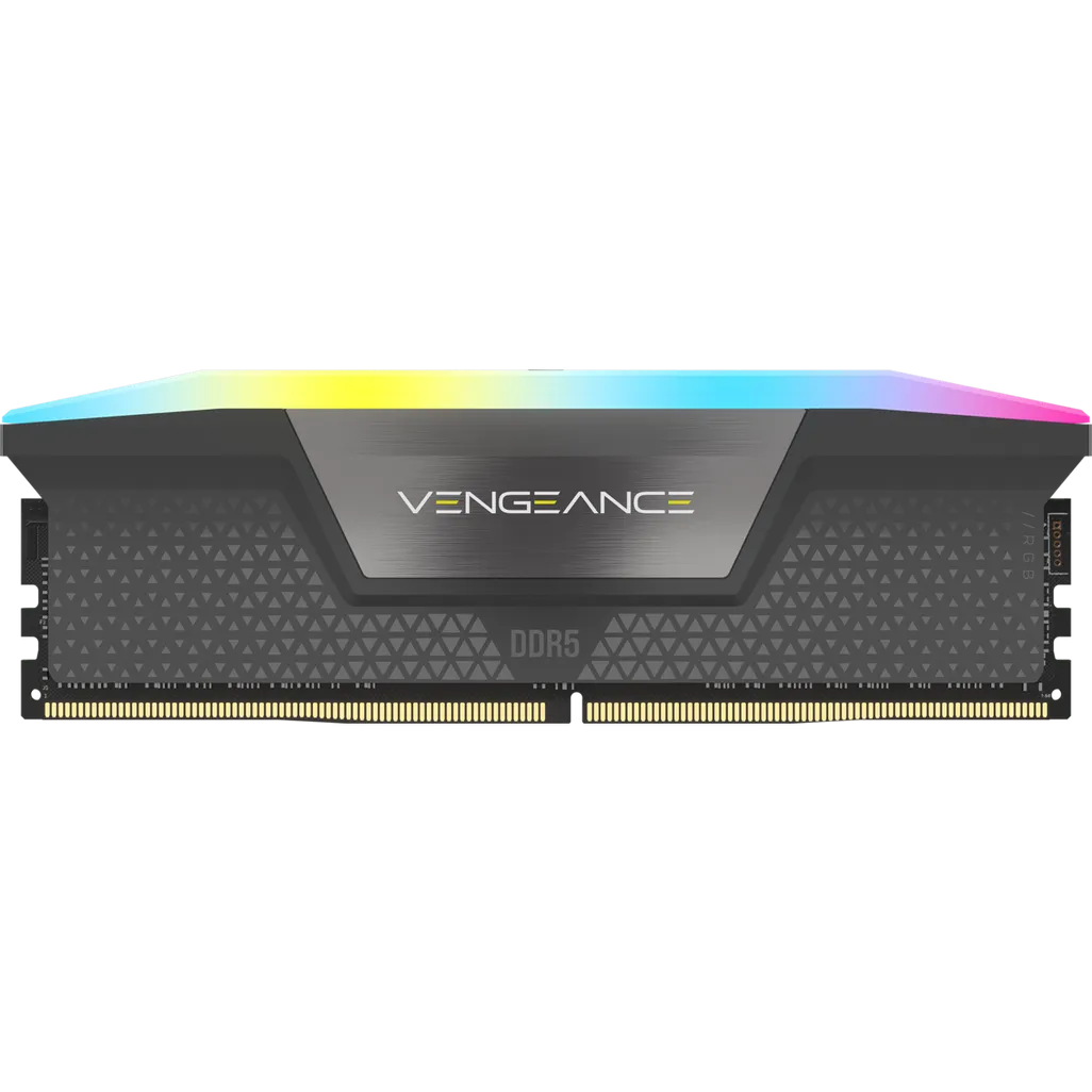 Corsair VENGEANCE® RGB AMD EXPO64GB (2 x 32GB) DDR5 DRAM 5200MHz C40 Memory Kit; 40-40-40-77; 1.25V; Cool Grey.