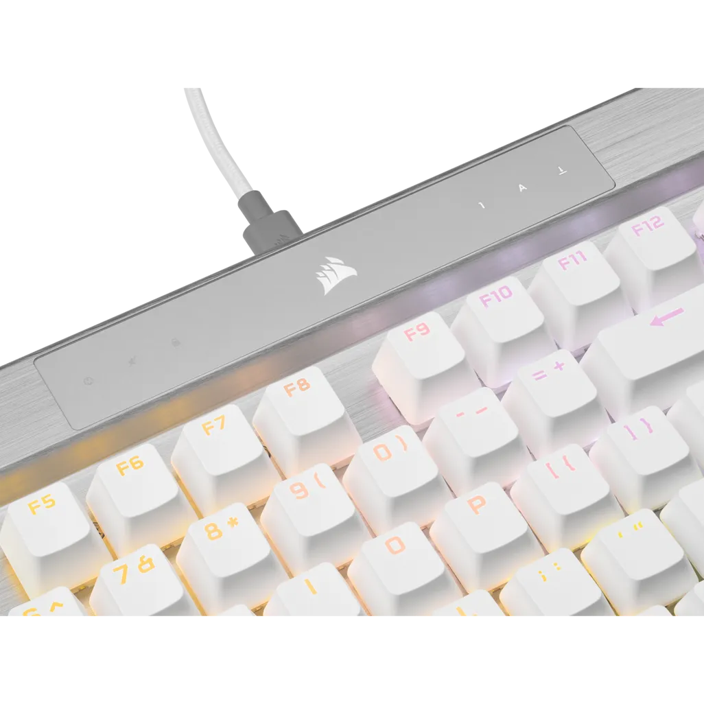 Corsair K70 PRO RGB Optical-Mechanical Gaming Keyboard - Corsair OPX switches - White