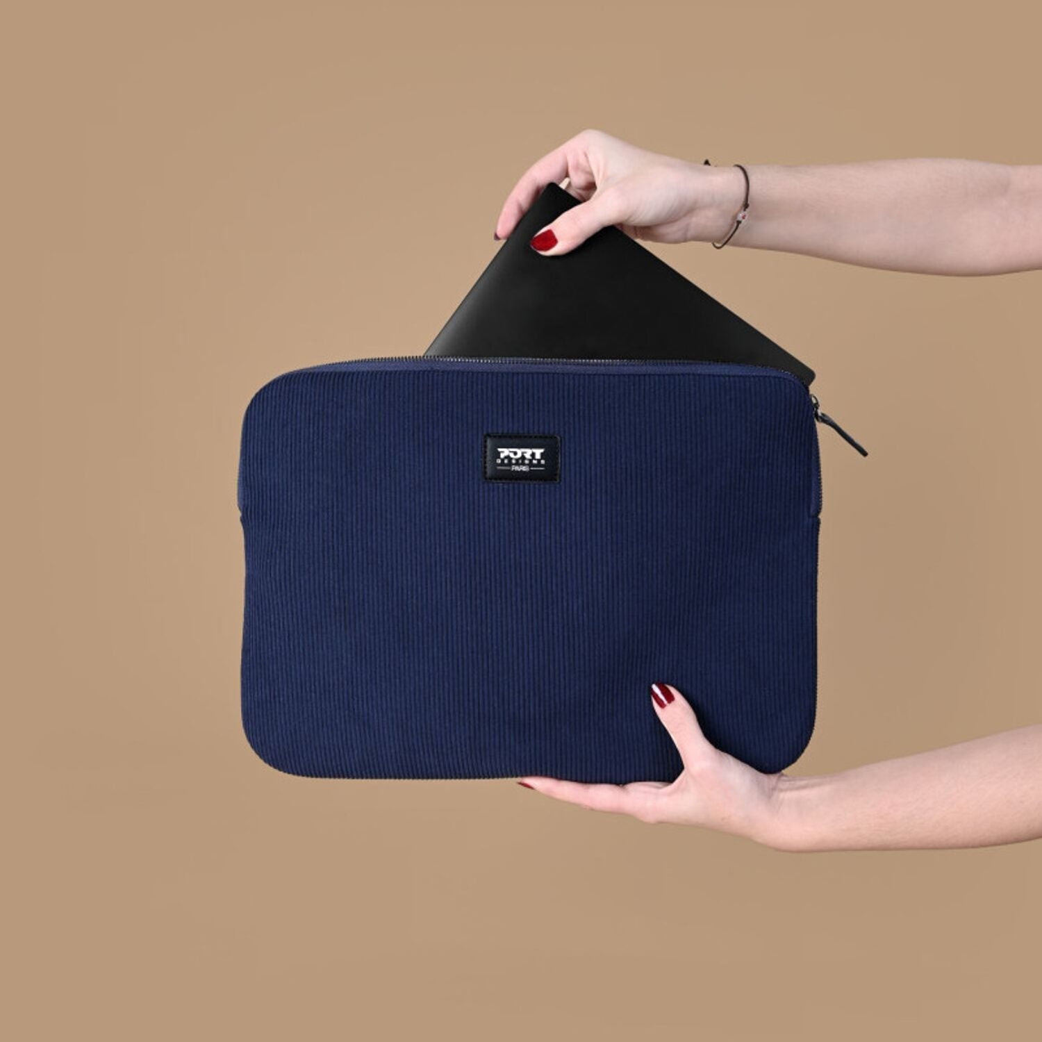 PORT MILANO II ECO laptop sleeve 16" Navy Blue-3