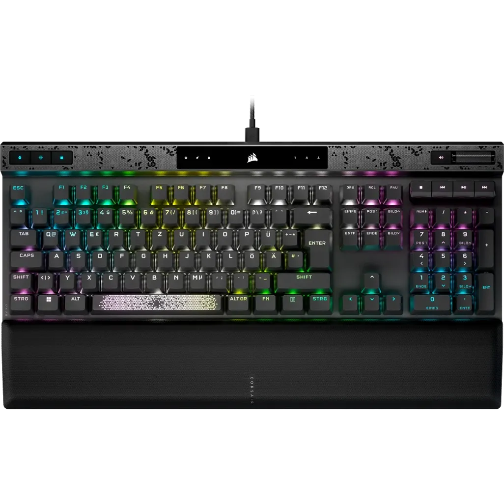 CORSAIR K70 MAX RGB Magnetic-Mechanical Gaming Keyboard; Adjustable CORSAIR MGX Switches; Steel Gray