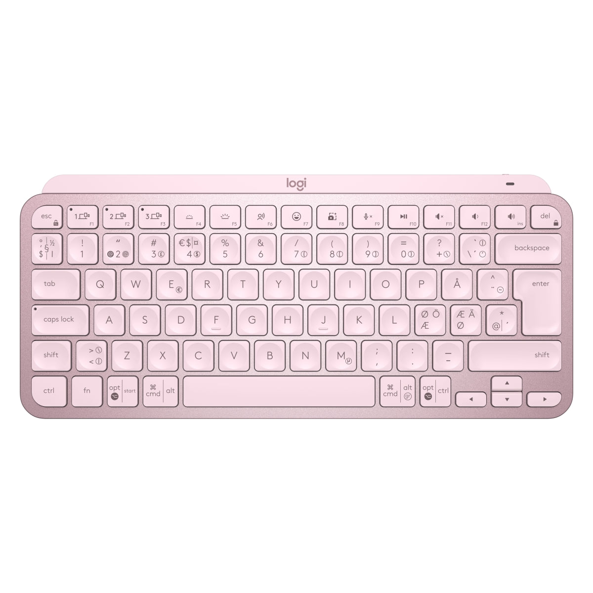 Logitech® MX Keys Mini Minimalist Wireless Illuminated Keyboard - ROSE - 2.4GHZ/BT-0