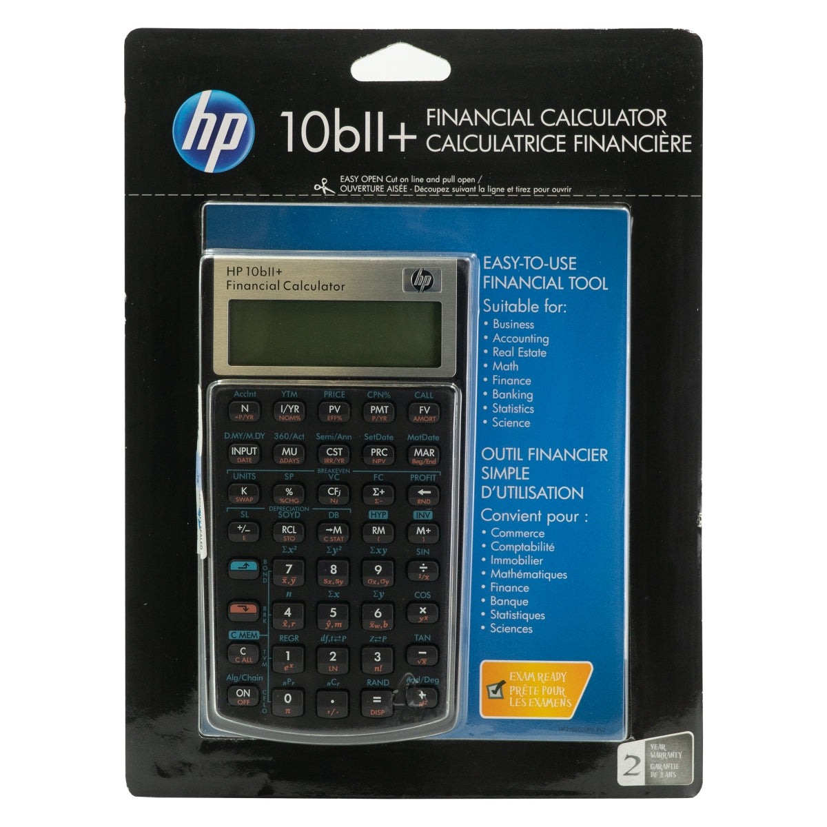 HP 10Bii+ - Business Calculator (Algebraic) - non Programmable-0