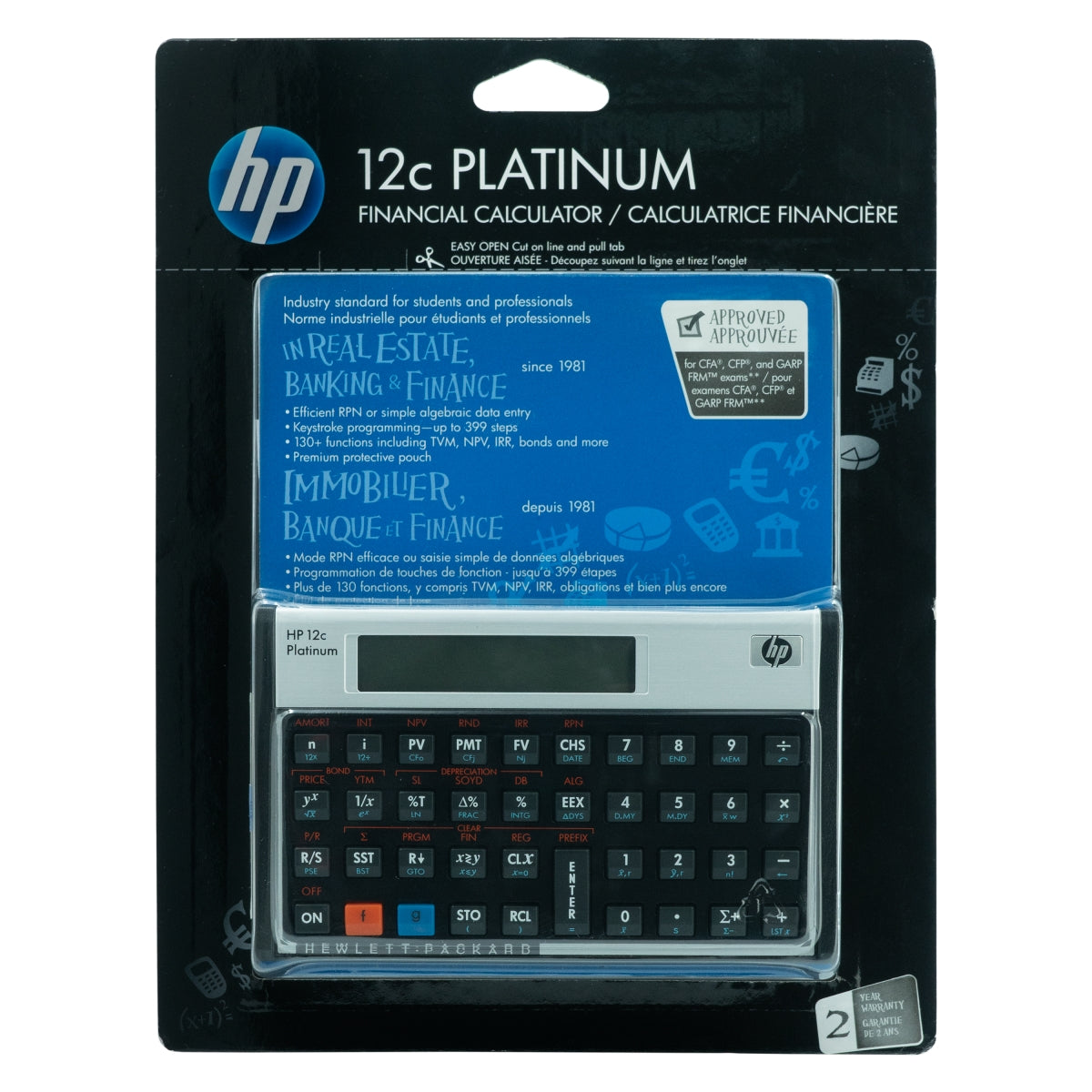 HP 12C Platinum - (Algebraic or RPN) Financial Calculator-0