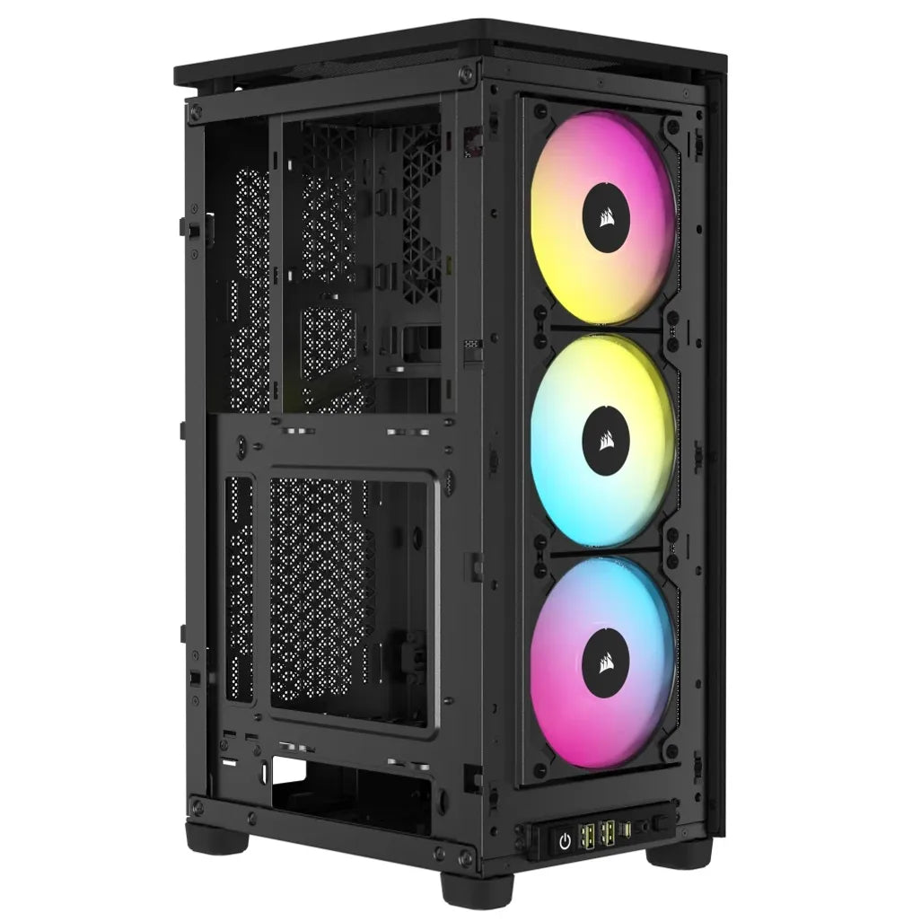 2000D ICUE Airflow Tempered Glass Mid-Tower; Black; AF Slim fans/SF PSU only