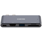 CANYON hub DS-5 5in1 Thunderbolt 3 4k Space Grey-0
