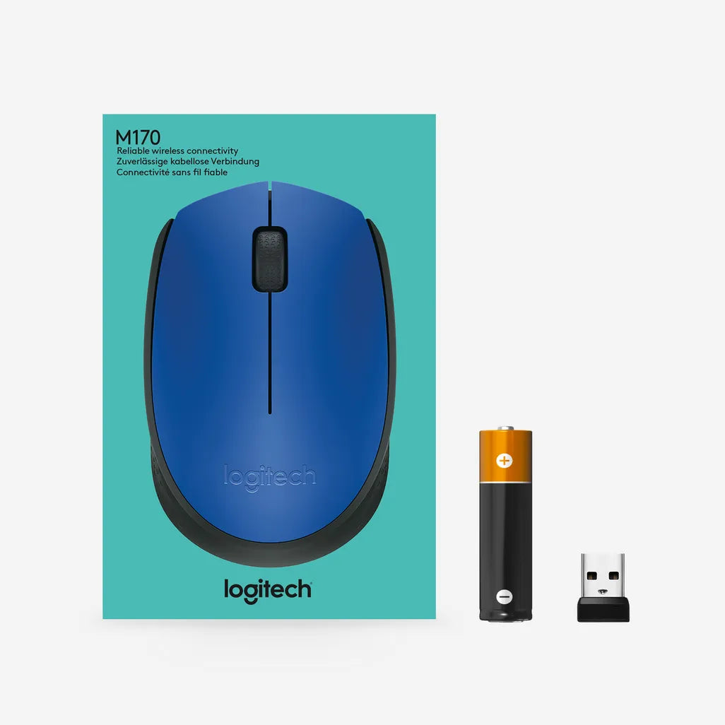 910-004640 - LOGI M171 910-004640 Wireless mouse (BLUE Nano USB receiver 3 buttons optical .