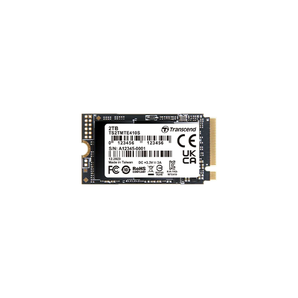 Transcend 2TB MTE410S PCI-E GEN 4x4 M.2 2242 SSD 3D NAND - 5000 MB/s Read 4300 MB/s Write - 1200 TBW