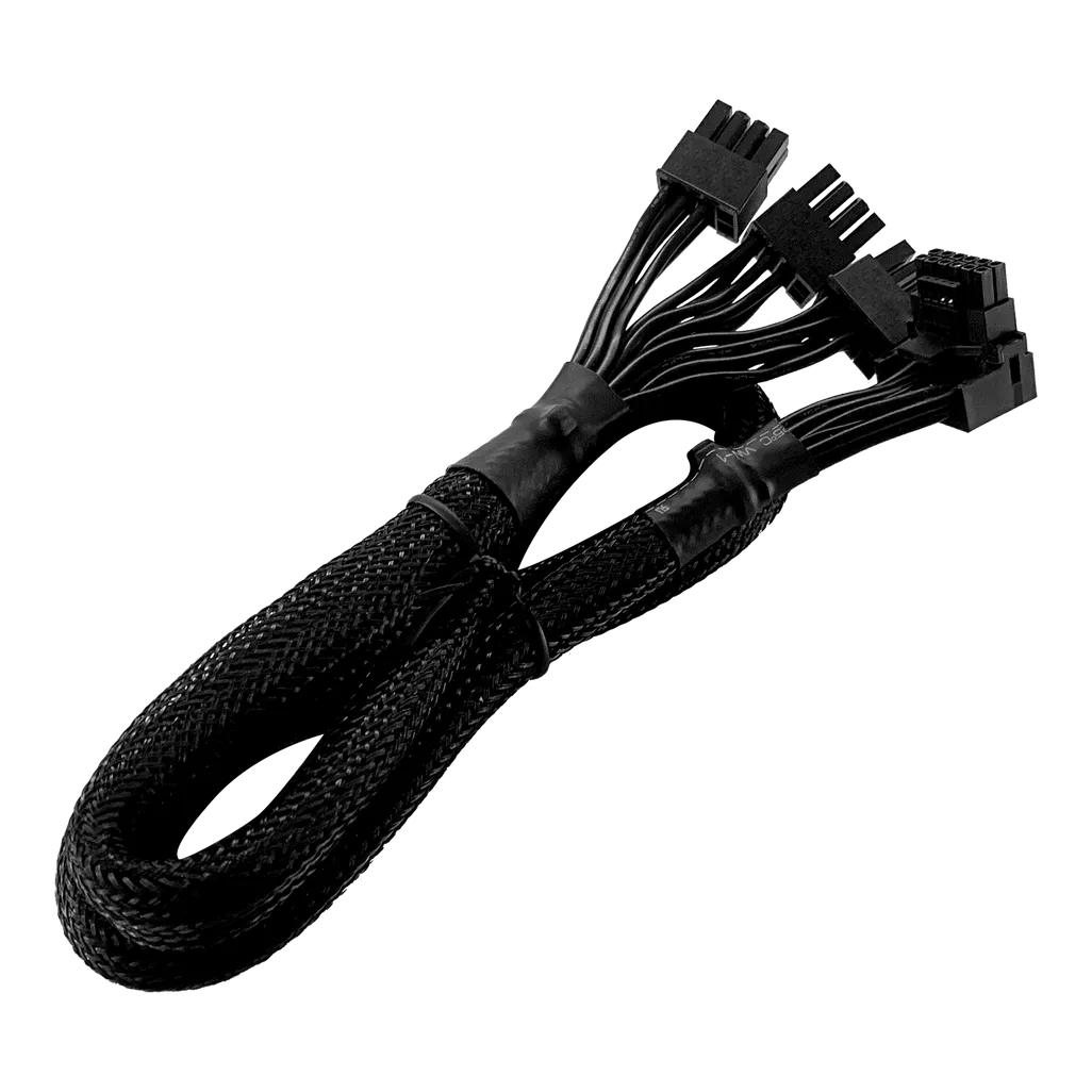 Cooler Master CMA-NFPC16XXBK2-GL, 0.65 m, PCI-E (12+4-pin), 3 x 8-pin, Male, Male, Angled