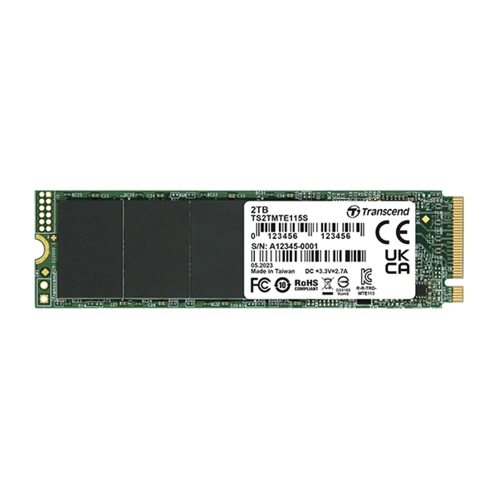 TRANSCEND 1TB MTE115S PCI-E M.2 2280 SSD NVMe 1.3 PCIE 3x 4 - 3D TLC