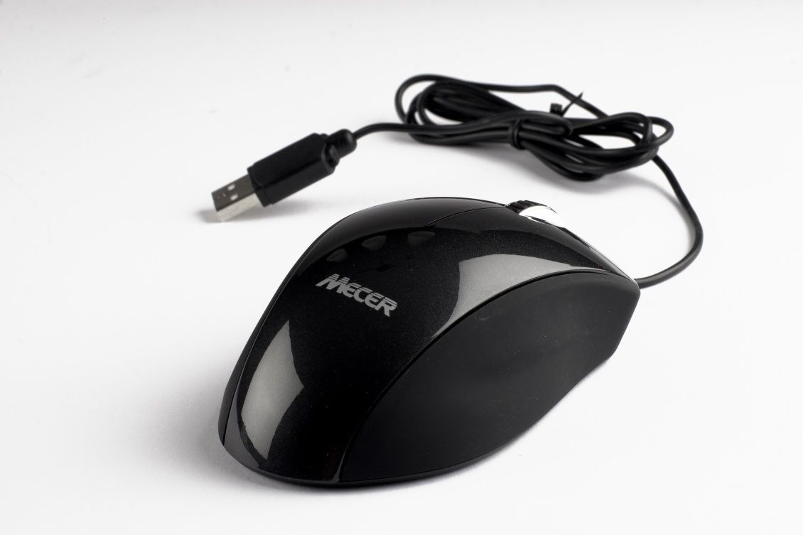 MECER BLACK USB OPTICAL WHEEL MOUSE