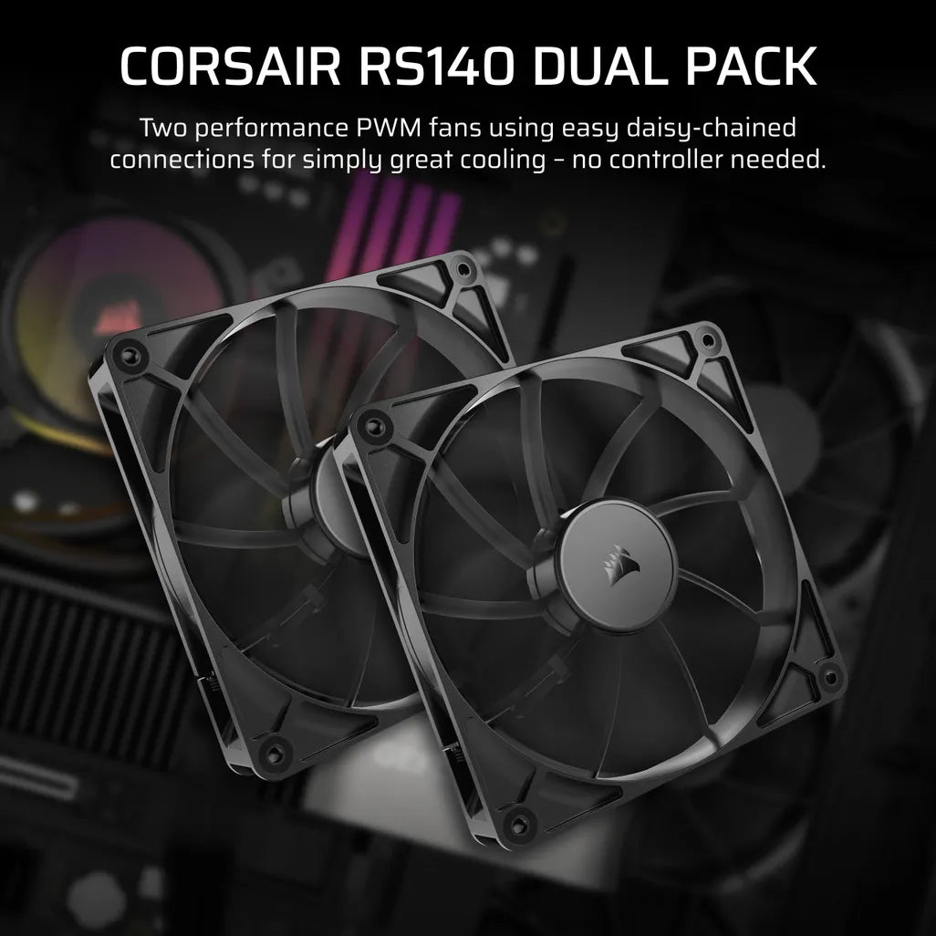 CORSAIR RS140 140mm PWM Fans Dual Pack