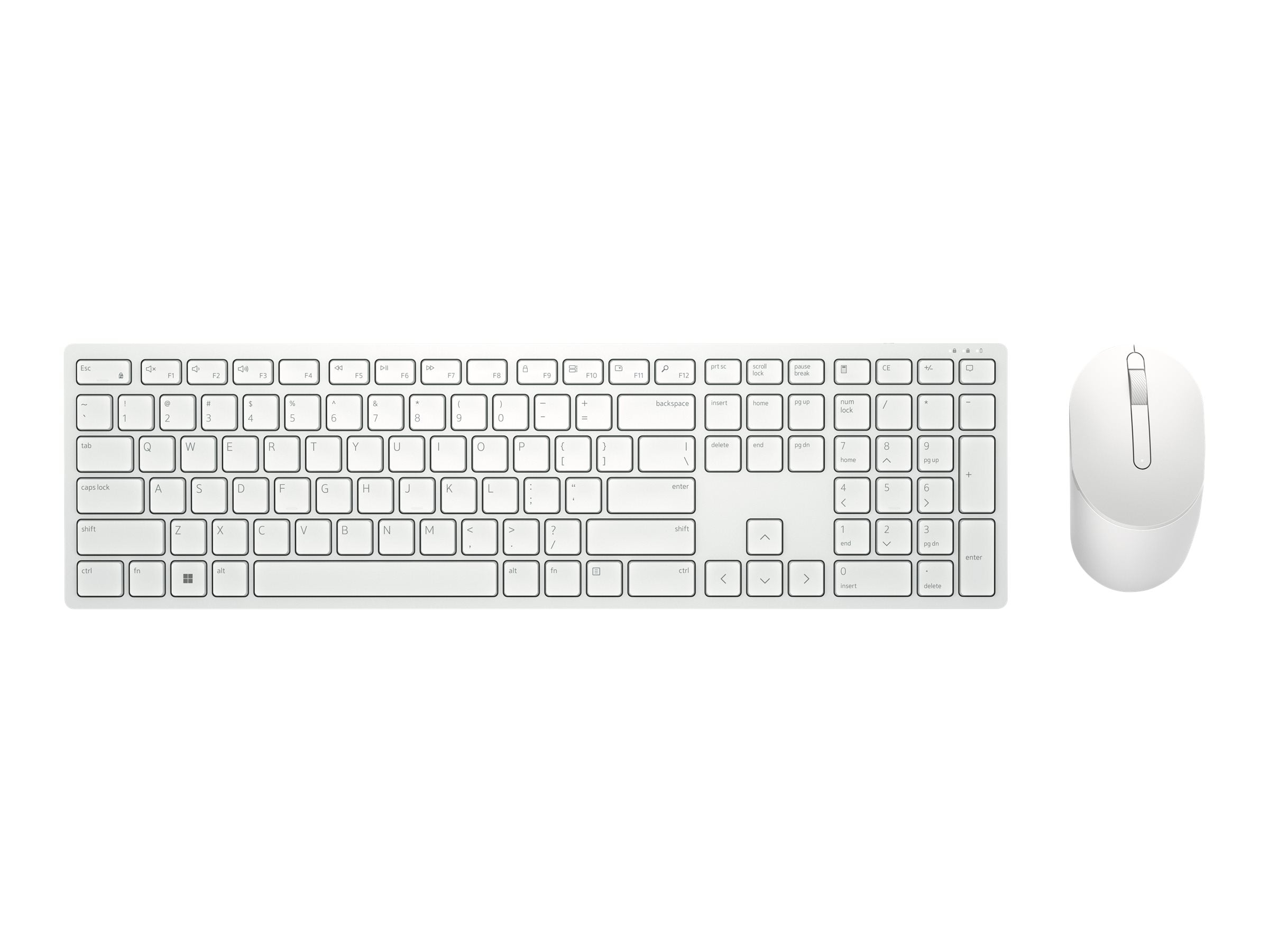 Dell Pro Wireless Keyboard and Mouse KM5221W US International (QWERTY) White-0