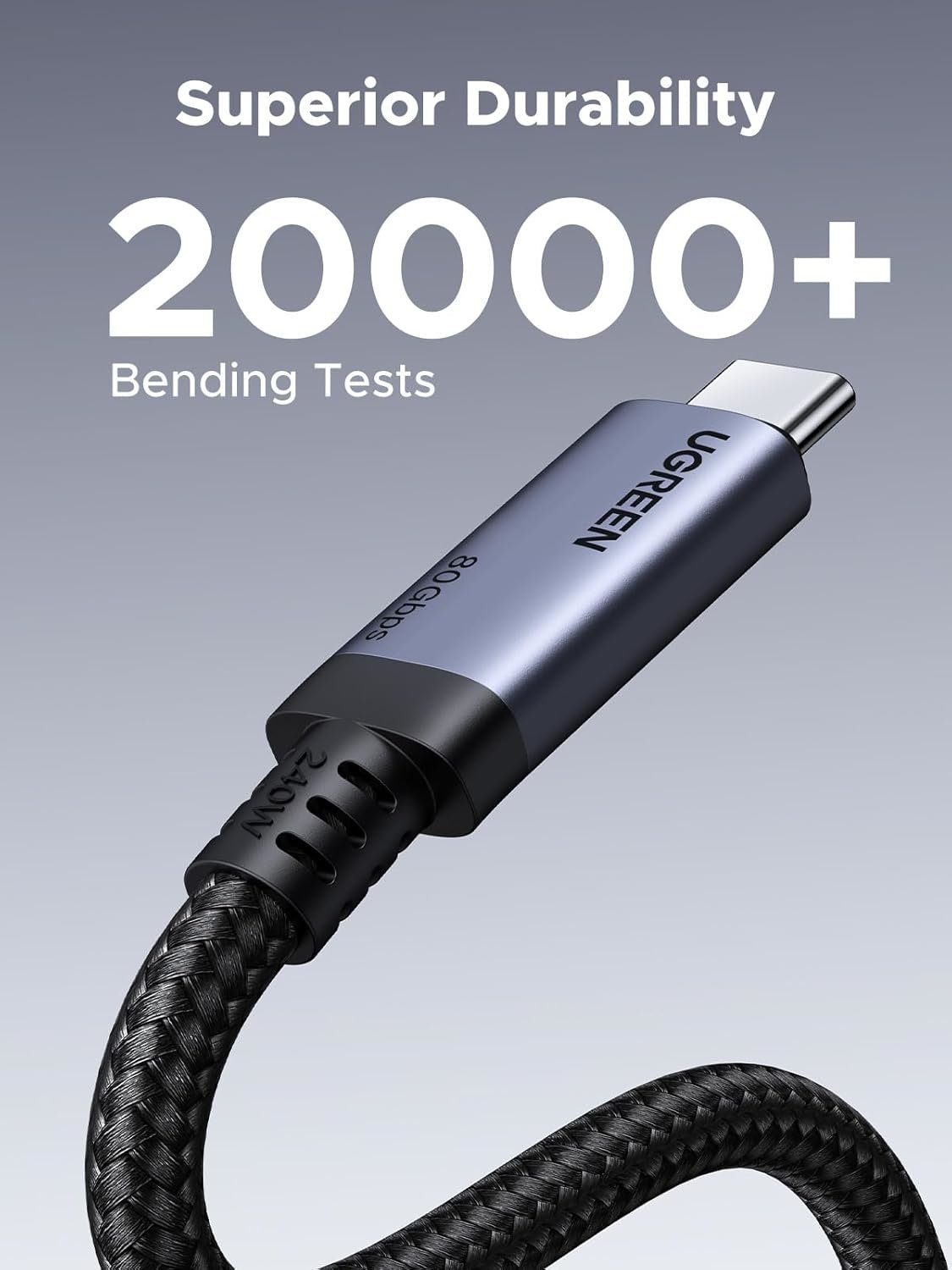 UGreen USB4 Gen4 240W USB-C to USB-C Cable (Black)-1
