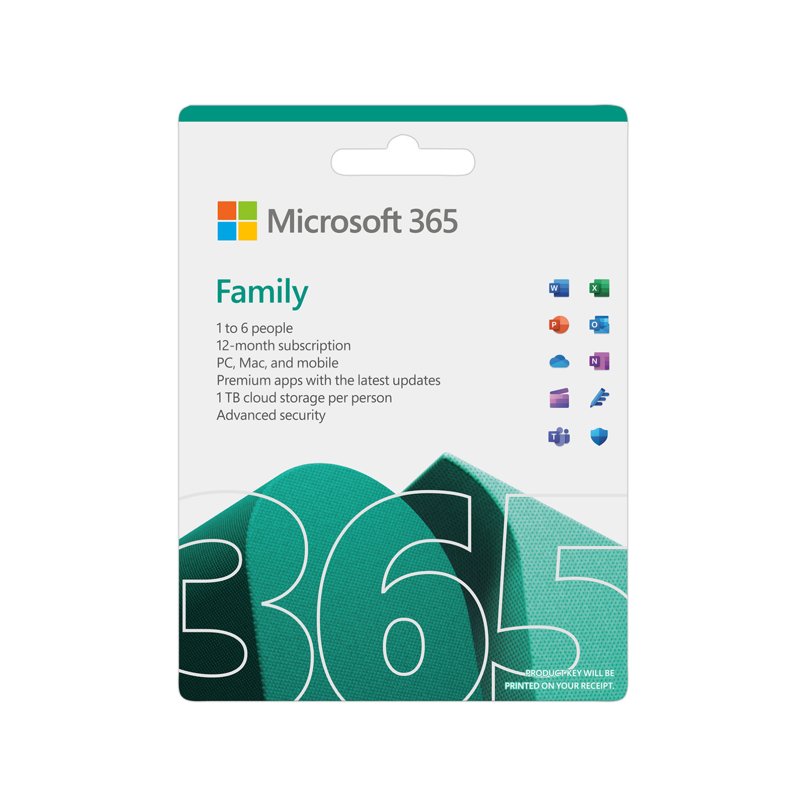 Microsoft 365 Family FPP Medialess 1 Year Subscription-0