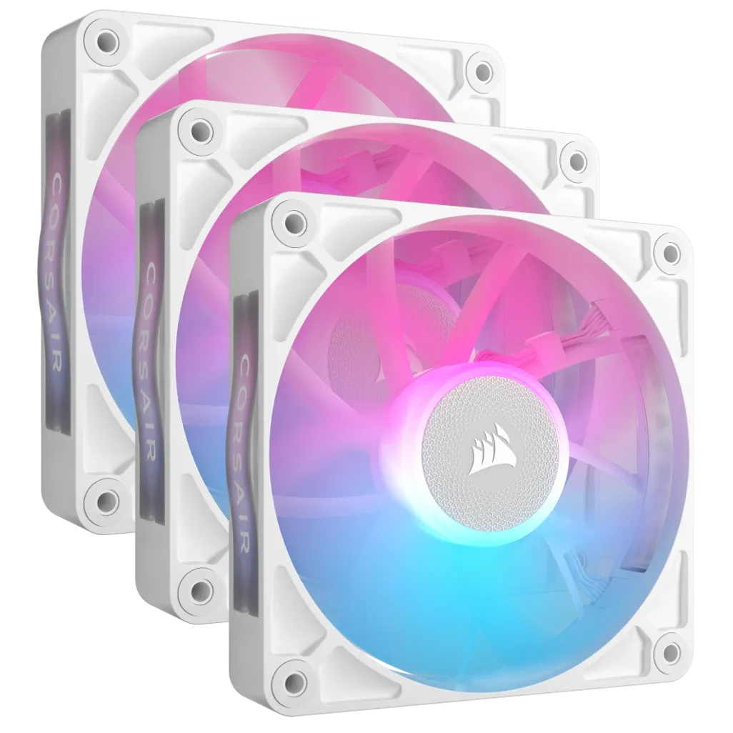 CORSAIR RX RGB Series; iCUE LINK RX120 RGB White; 120mm Fan; Triple Pack