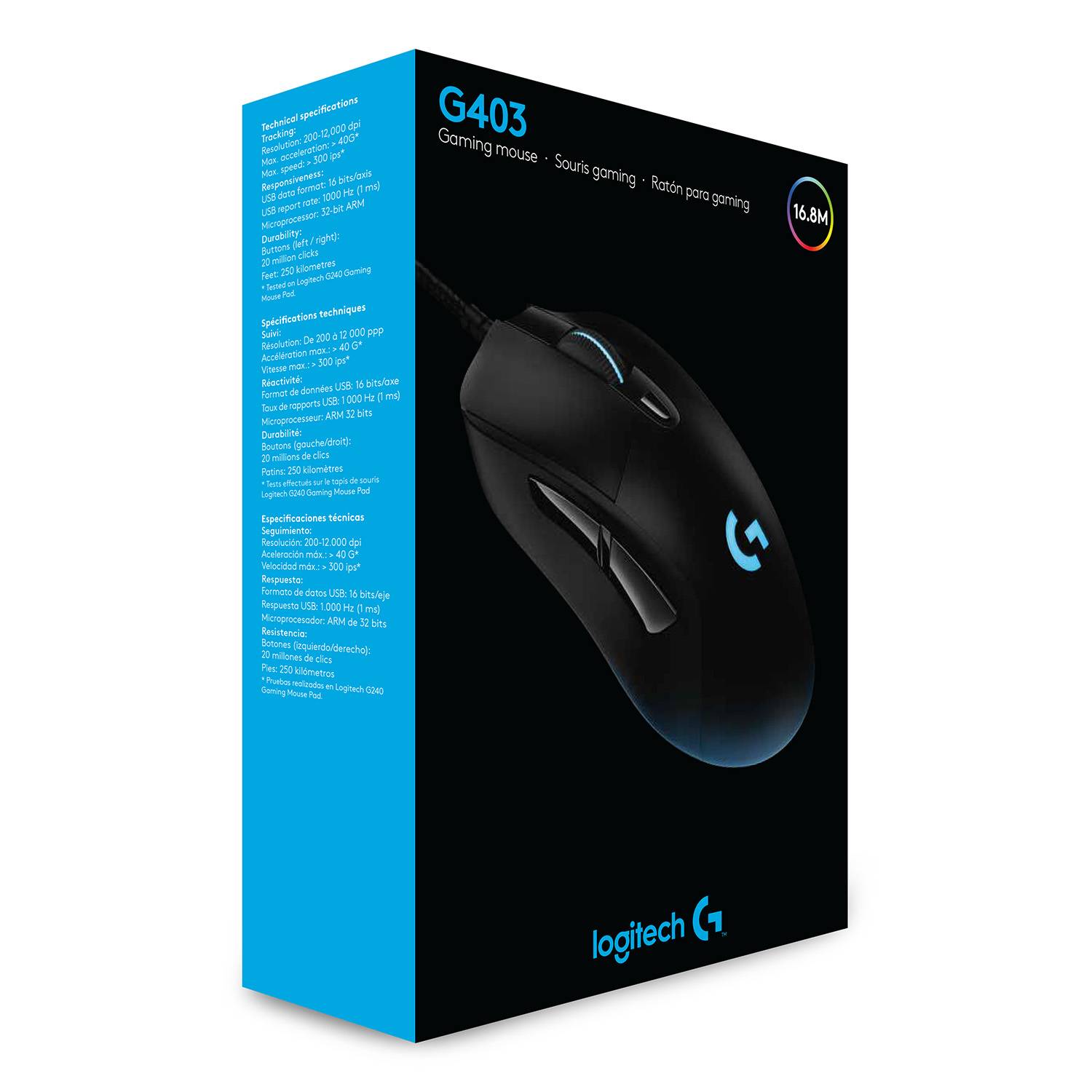 Logitech G403 HERO Gaming Mouse Equipped with HERO Sensor and LIGHTSYNC RGB