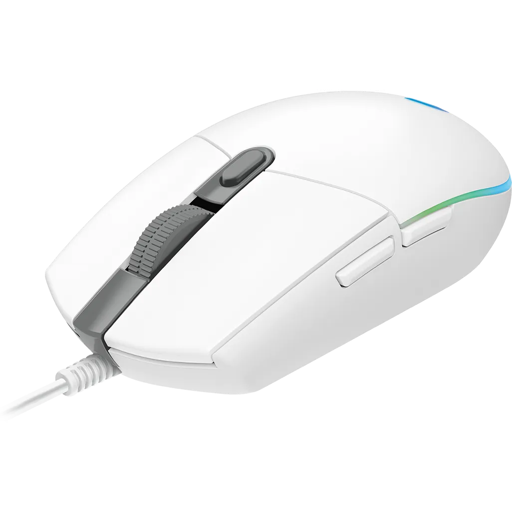 Logitech Gaming G102 LightSync RGB Mouse 200DPI to 6000DPI adjustable optical sensor;White