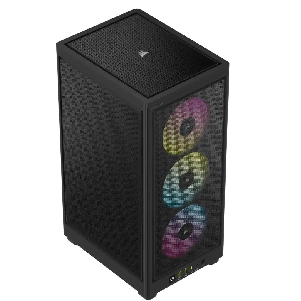 2000D ICUE Airflow Tempered Glass Mid-Tower; Black; AF Slim fans/SF PSU only