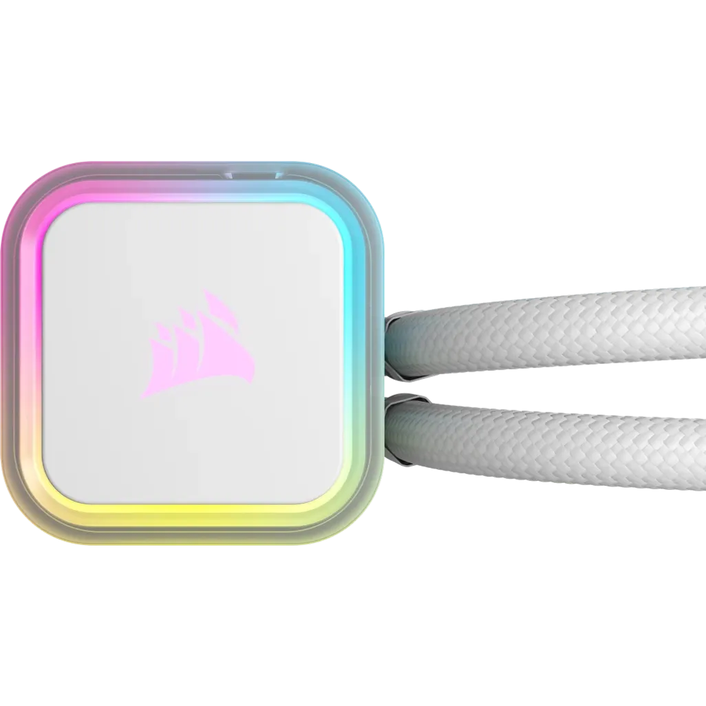 CORSAIR iCUE H100i ELITE RGB 240mm Liquid CPU Cooler - White.