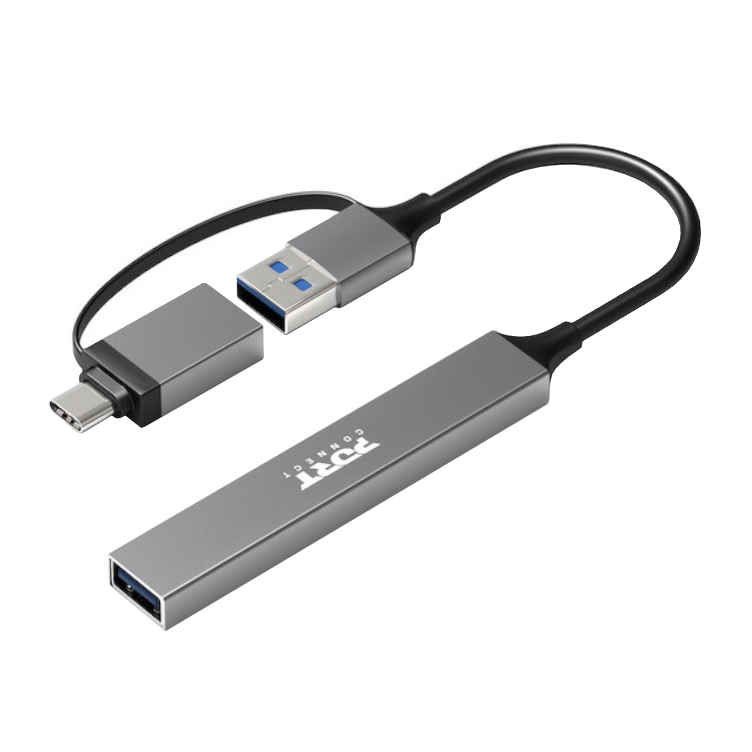 Port Connect USB Type-C to 4-port USB-A 3.0/2.0 Hub-2