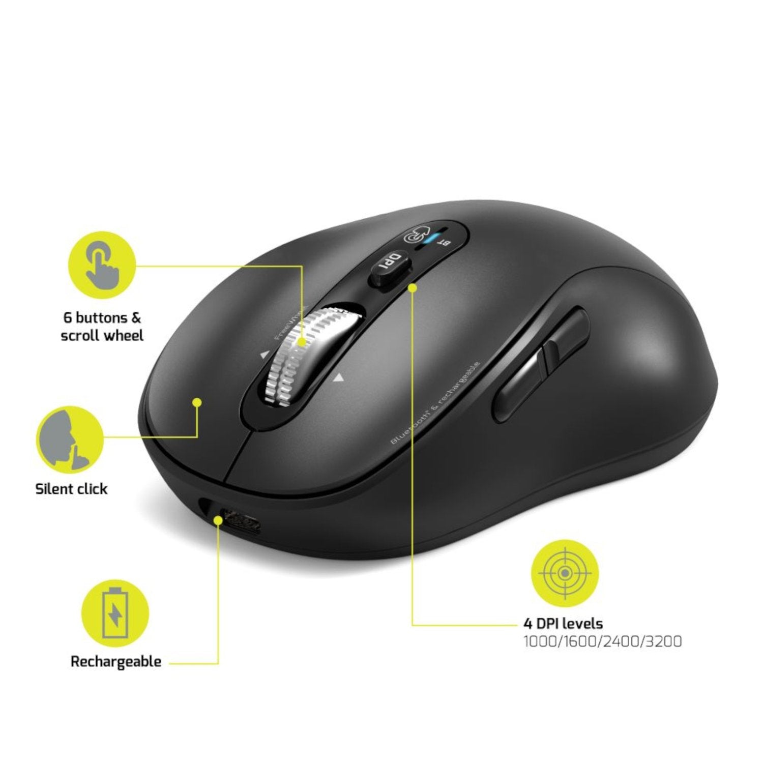 Port Connect Bluetooth® Rechargeable Expert Mouse-5