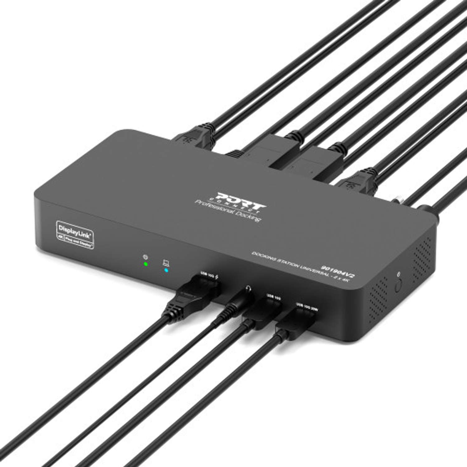 PORT2 x 4K USB-C desktop docking station 11 peripherals 96W-2