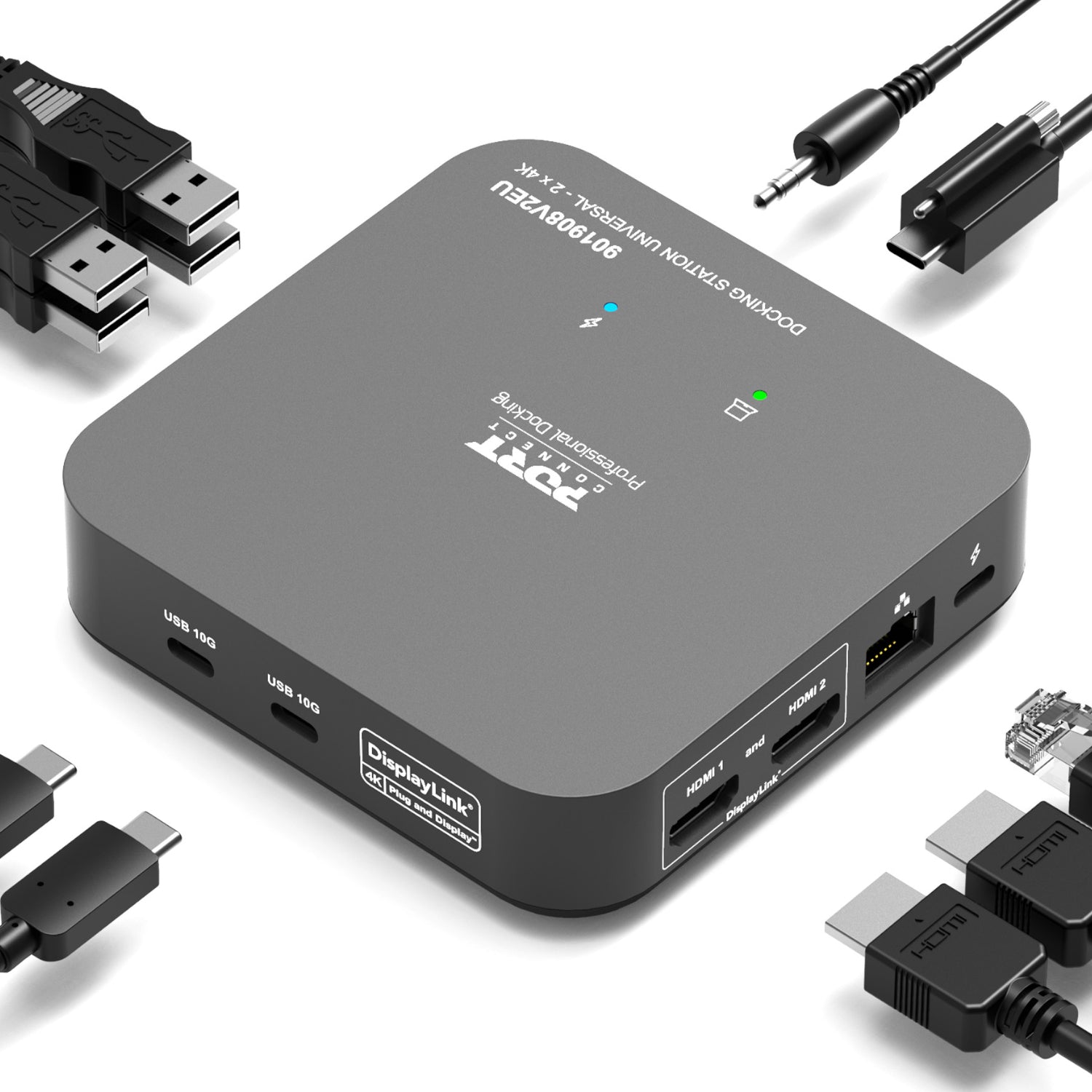 Port Connect Multi-port USB Type-C 2x4K Office Docking Station-3