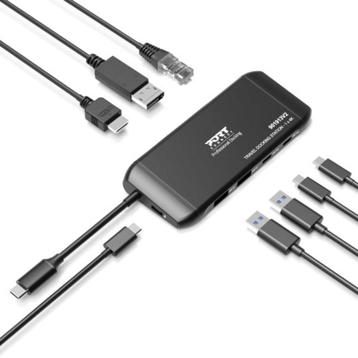 PORT Mobile docking station 1 X 4K USB-C 7 devices 100W-7