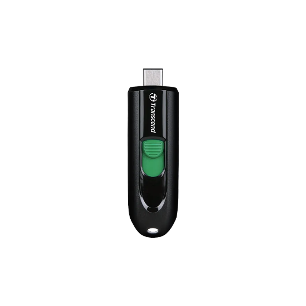 TRANSCEND 64GB JF790 USB C (5Gpbs) CAPLESS FLASH DRIVE - BLACK AND GREEN