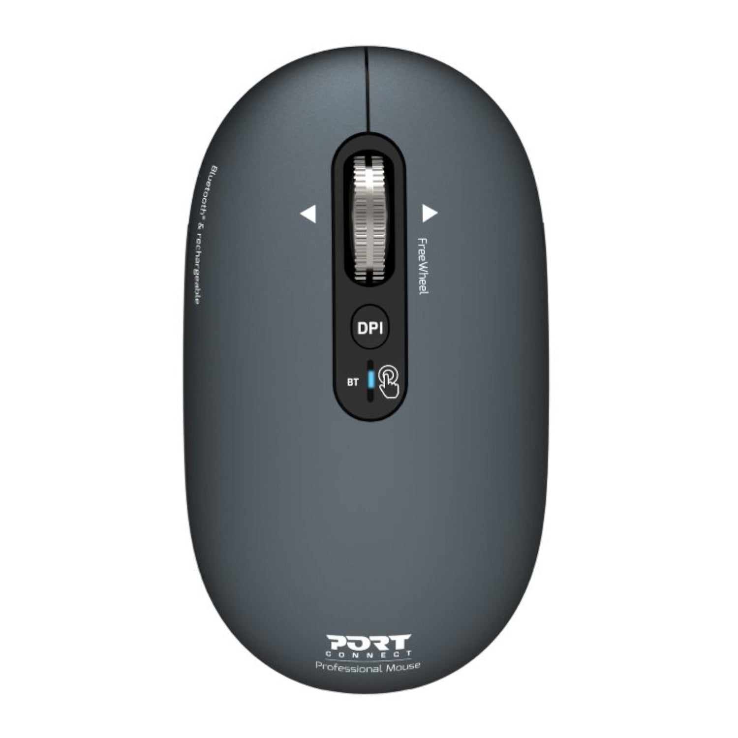 Port Connect PURE MAC Rechargeable Wireless and Bluetooth Mouse - Shadow-0