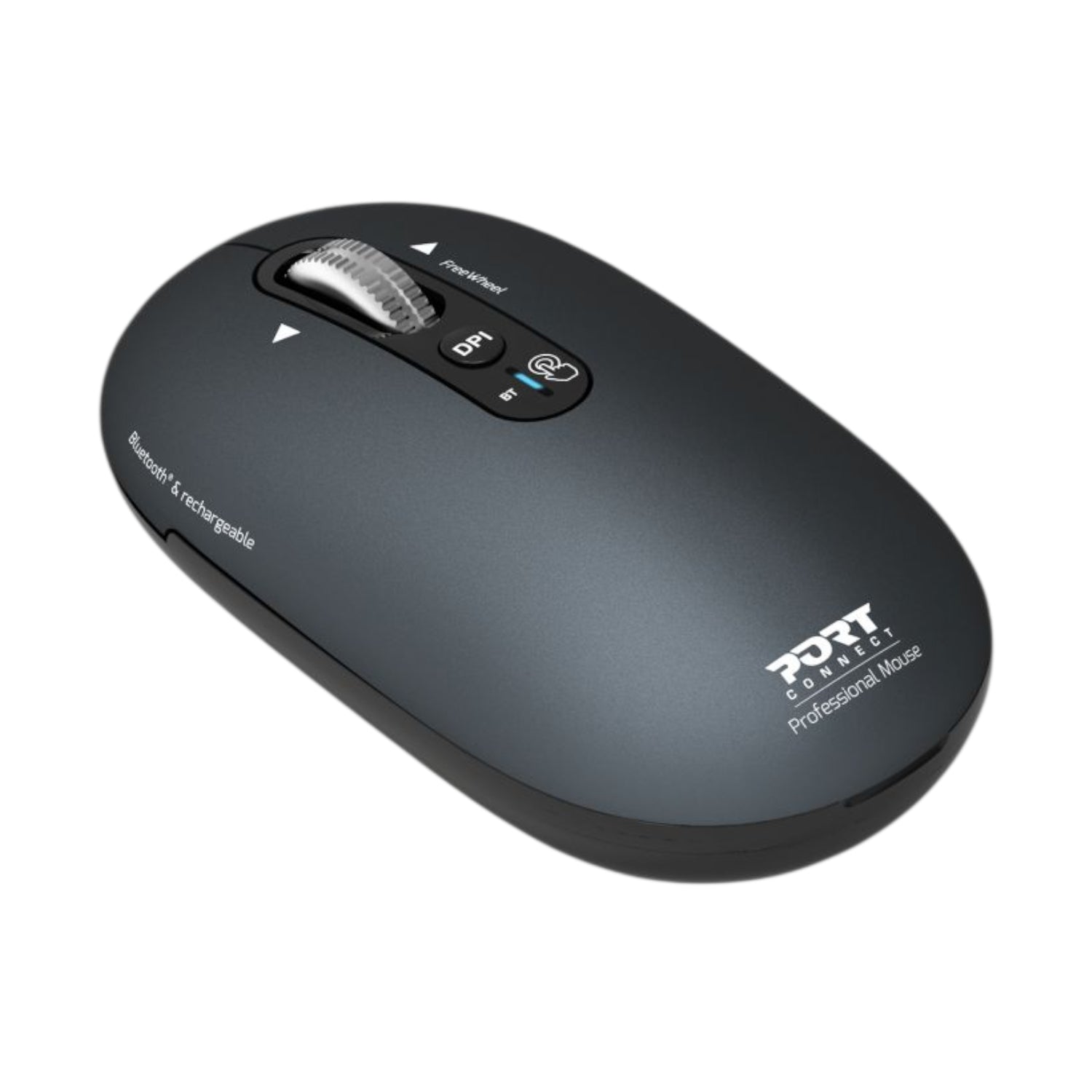 Port Connect PURE MAC Rechargeable Wireless and Bluetooth Mouse - Shadow-1