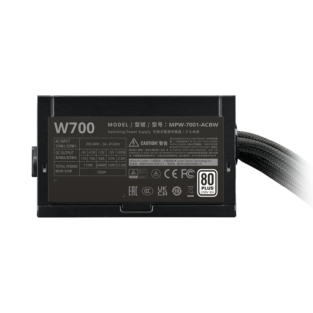 Cooler Master Elite NEX W700 230V A/EU BK Cable & mesh
