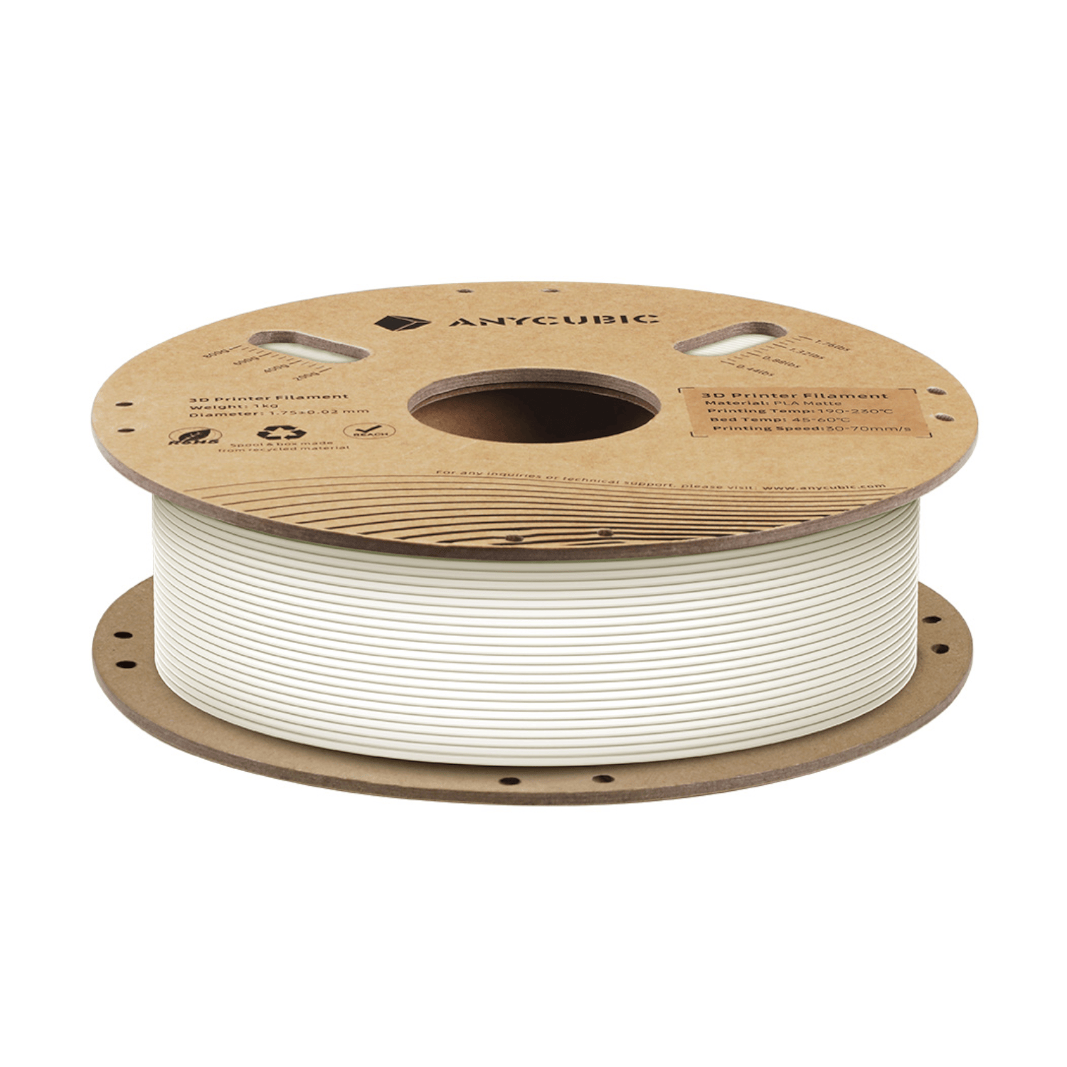 Anycubic PLA Matte Filament 1kg - White-1