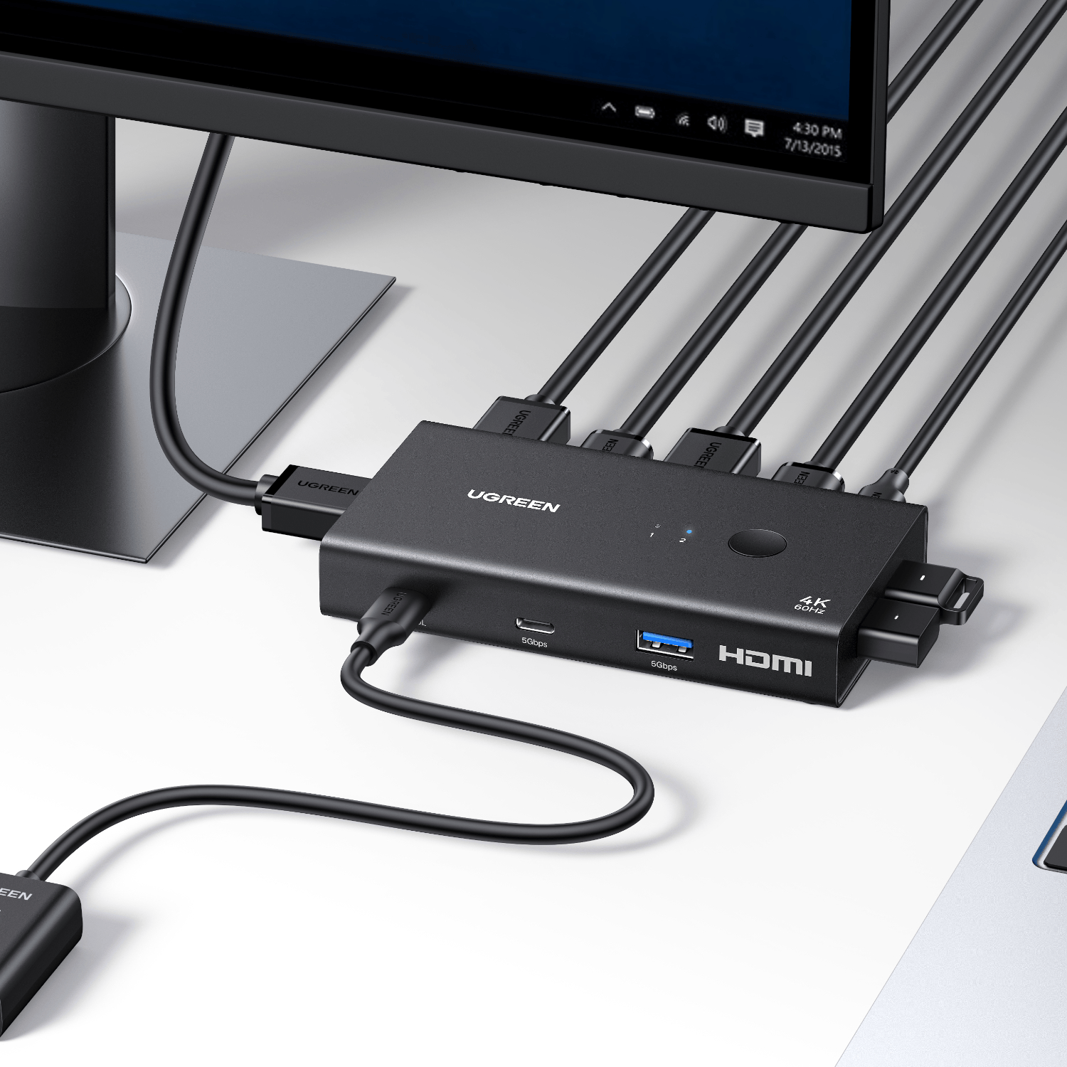 UGreen HDMI 2.0 KVM Switch 2-In-1 Out-4