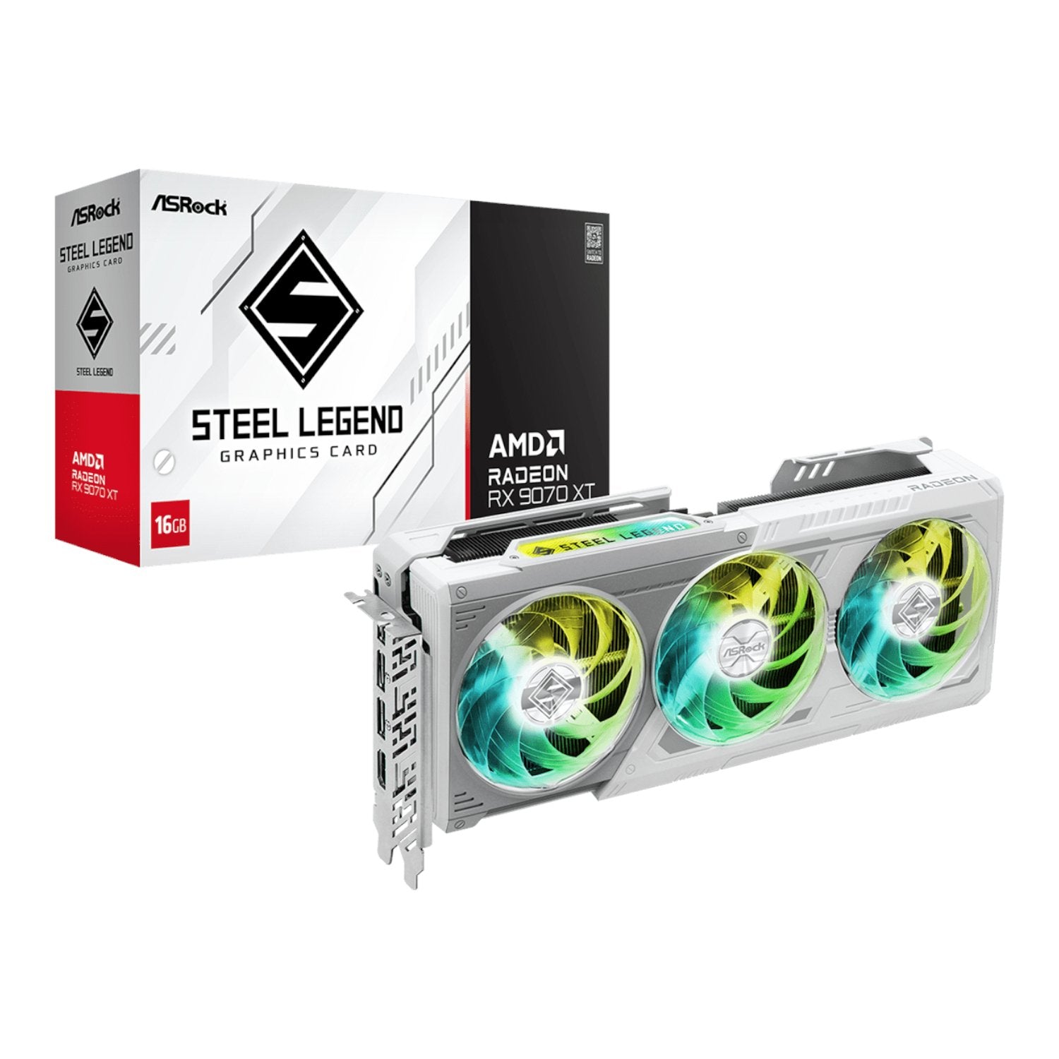 ASRock AMD Radeon RX 9070 XT Steel Legend 16GB Graphics Card-0