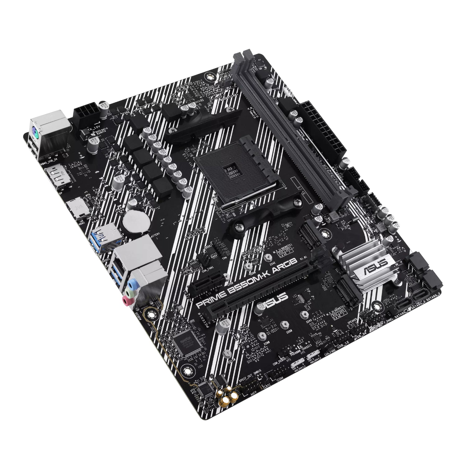 Asus PRIME B550M-K ARGB AM4 and Asus Prime LC 240 ARGB Liquid CPU Cooler Bundle-2