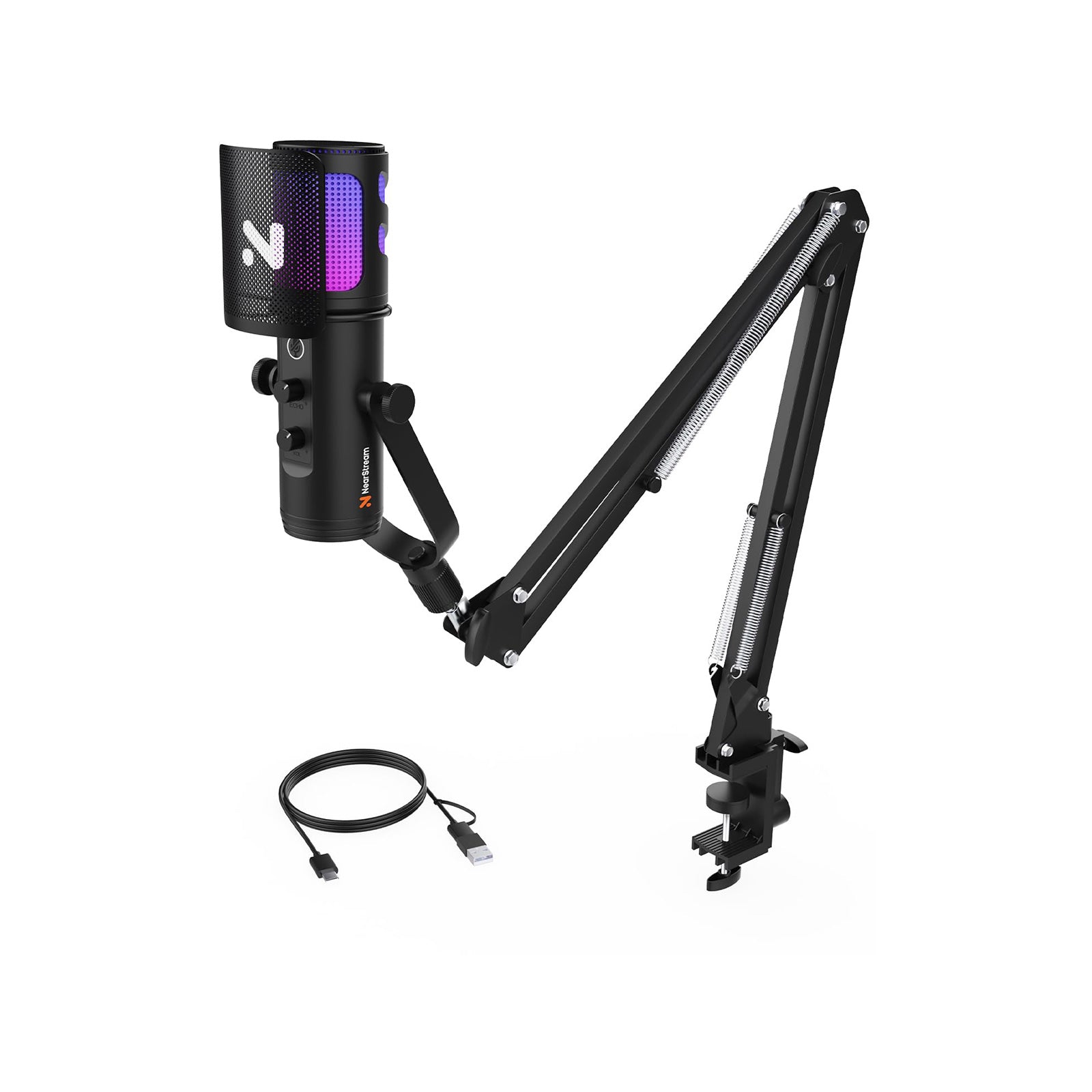 NearStream PC/Condenser Noise Canceling Microphone with Boom Arm-0