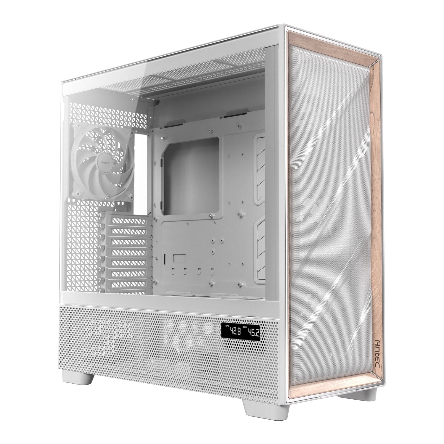 Antec FLUX PRO E-ATX Mid Tower Gaming Chassis – White-0