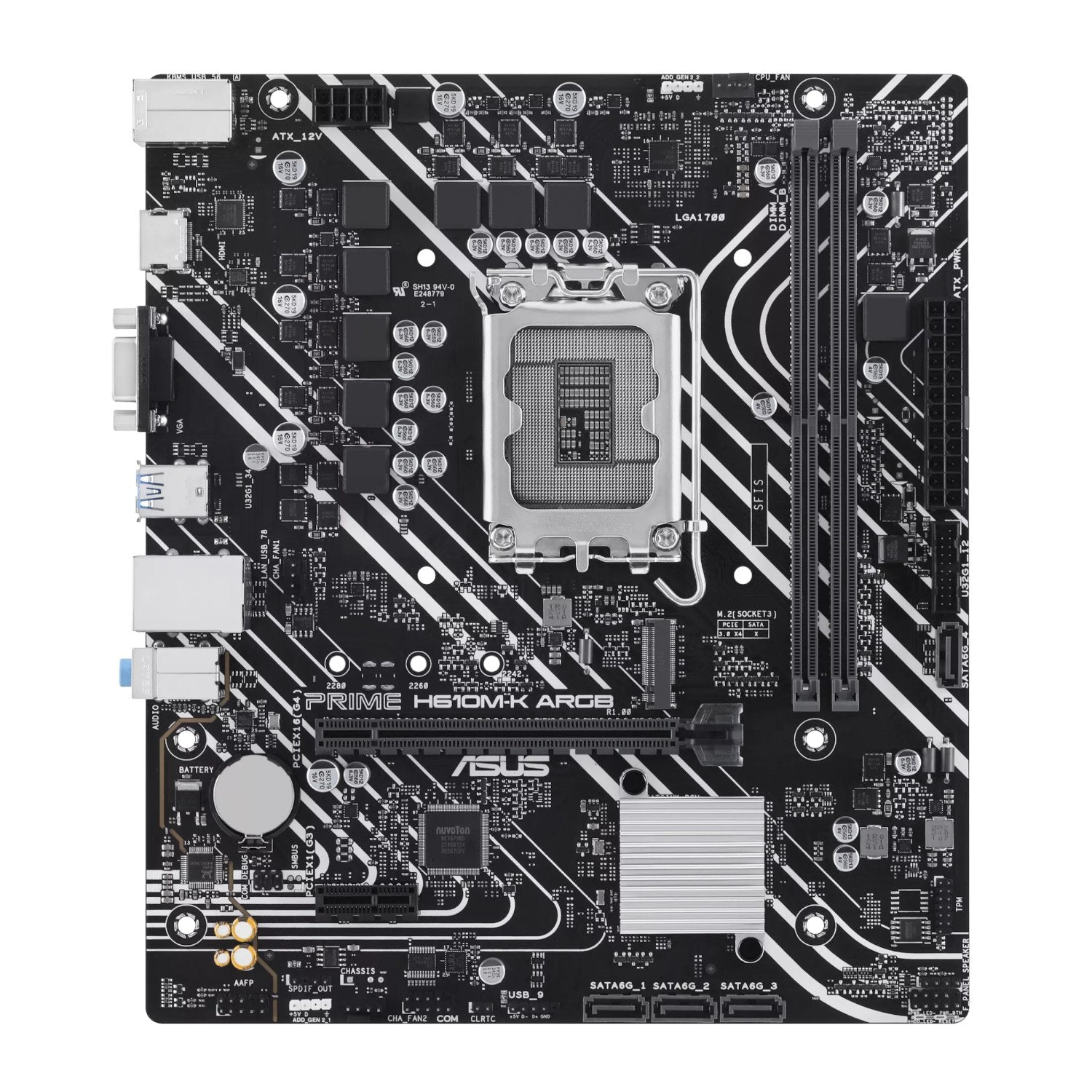 Asus PRIME H610M-K ARGB Intel LGA1700 M-ATX Motherboard-1