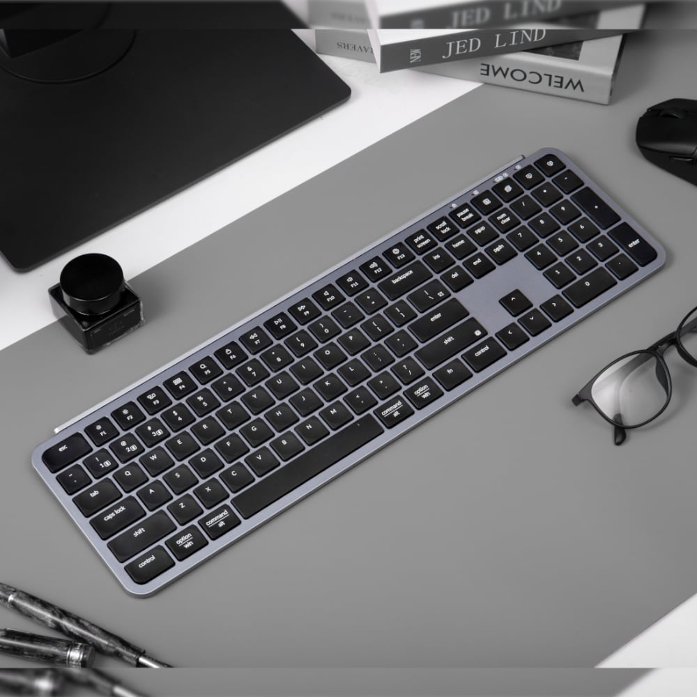 Keychron B6 Pro Ultra-Slim 100% Wireless Keyboard – Space Grey-2