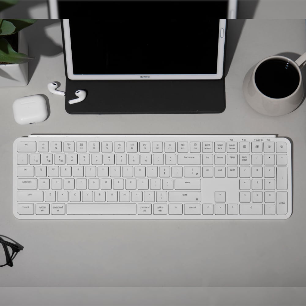 Keychron B6 Pro Ultra-Slim 100% Wireless Keyboard – Ivory White-2