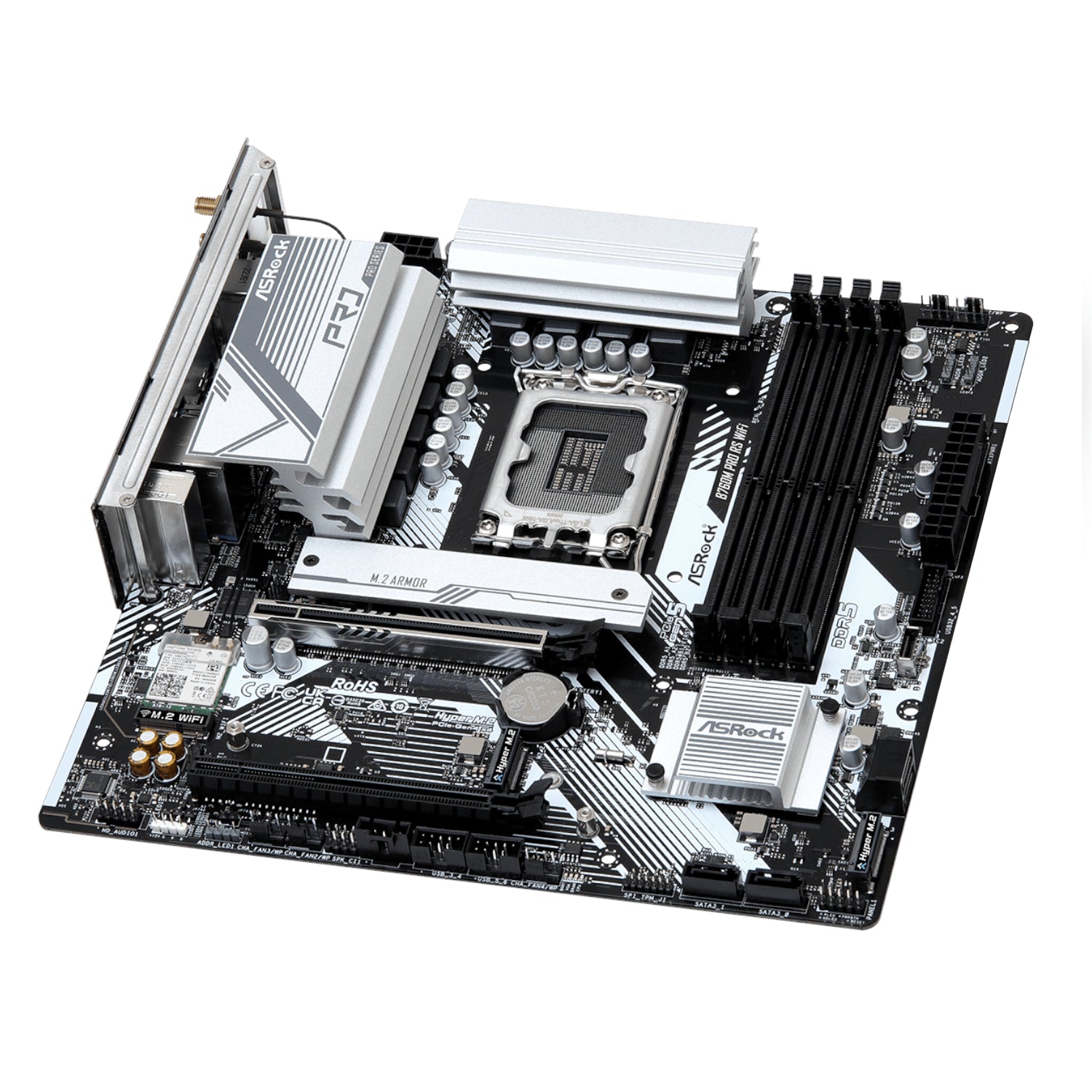 ASRock B760M Pro RS WiFi Intel LGA 1700 MATX Gaming Motherboard-3