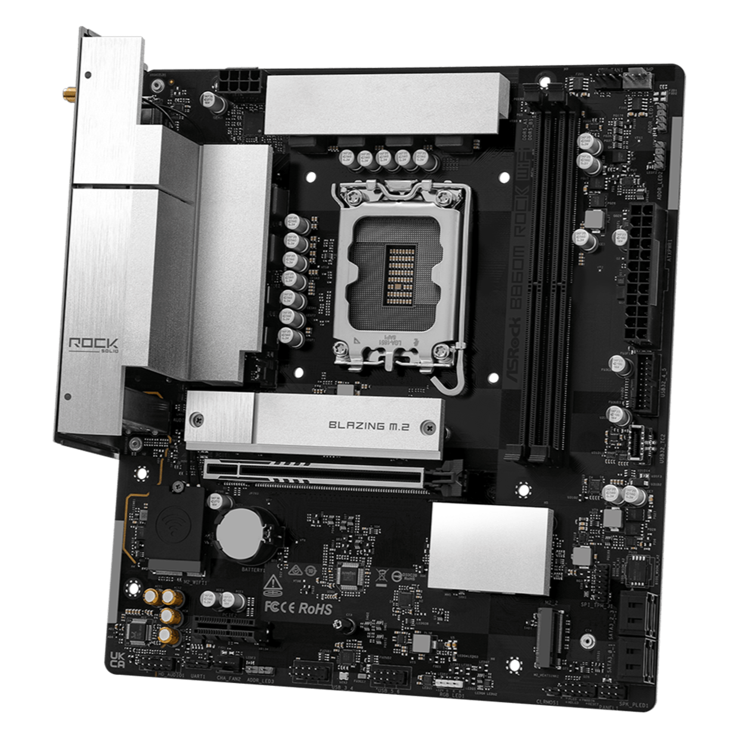ASRock B860M Rock WiFi Intel LGA1851 MATX Gaming Motherboard-3