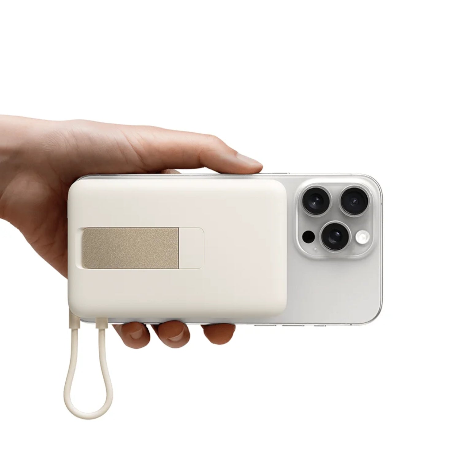Xiaomi Magnetic Power Bank 10000mAh with Built-in Stand - Beige-2