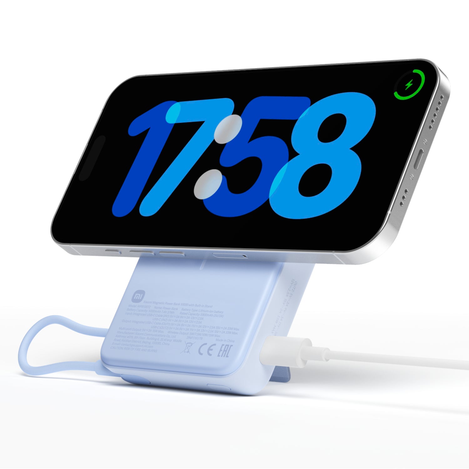 Xiaomi Magnetic Power Bank 10000mAh with Built-in Stand - Blue-2