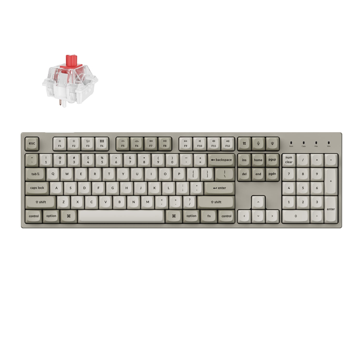 Keychron C2 Pro 100% 8K Super Red Switch Hot-Swap RGB Wired Custom Mechanical Keyboard-0