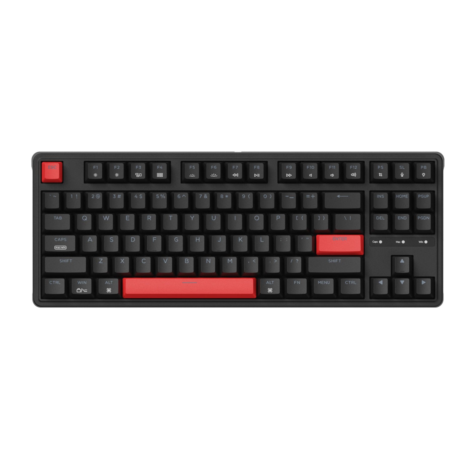 Keychron C3 Pro QMK/VIA Wired Mechanical Keyboard (80% Layout, Red Switches, ABS Keycaps)-1
