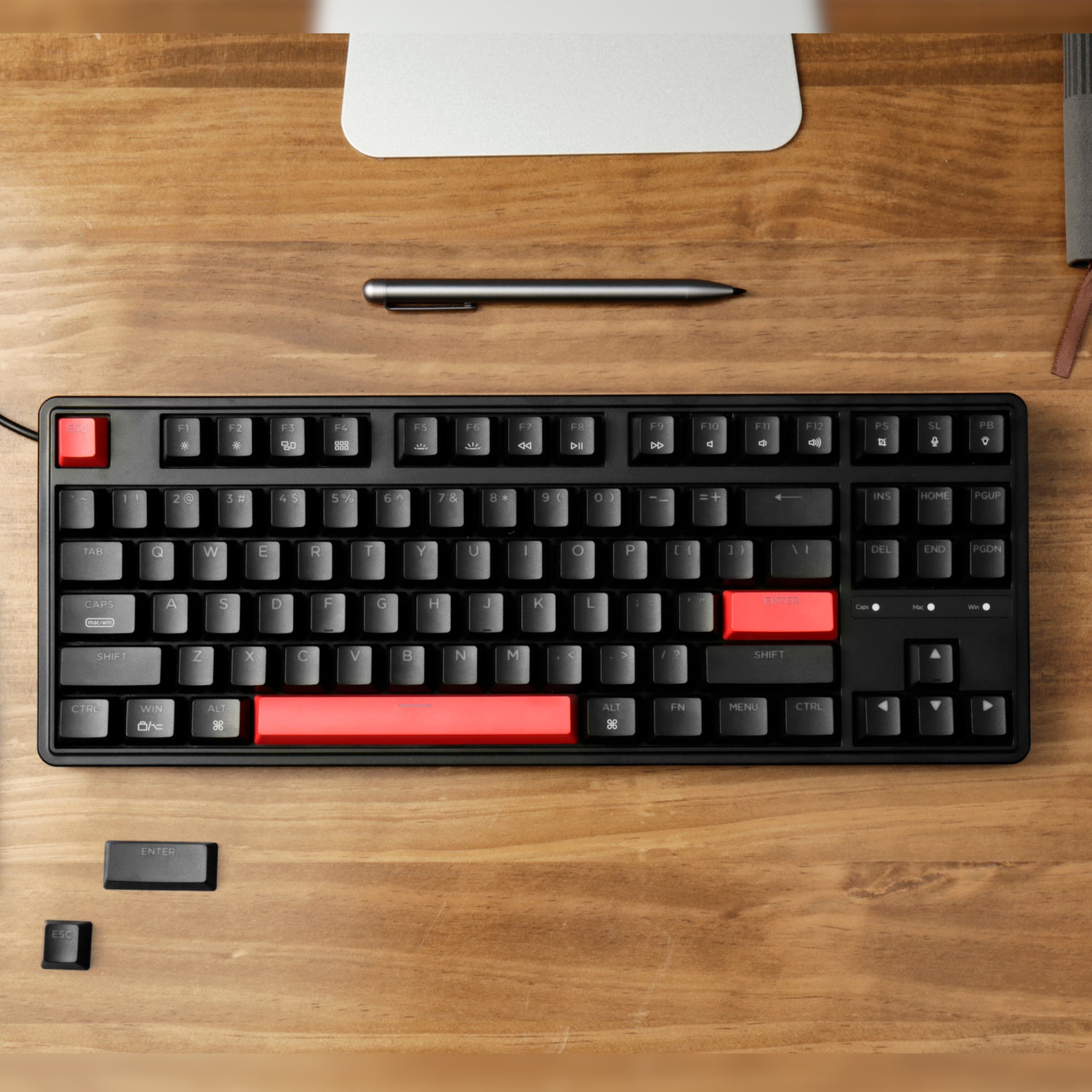 Keychron C3 Pro QMK/VIA Wired Mechanical Keyboard (80% Layout, Red Switches, ABS Keycaps)-4
