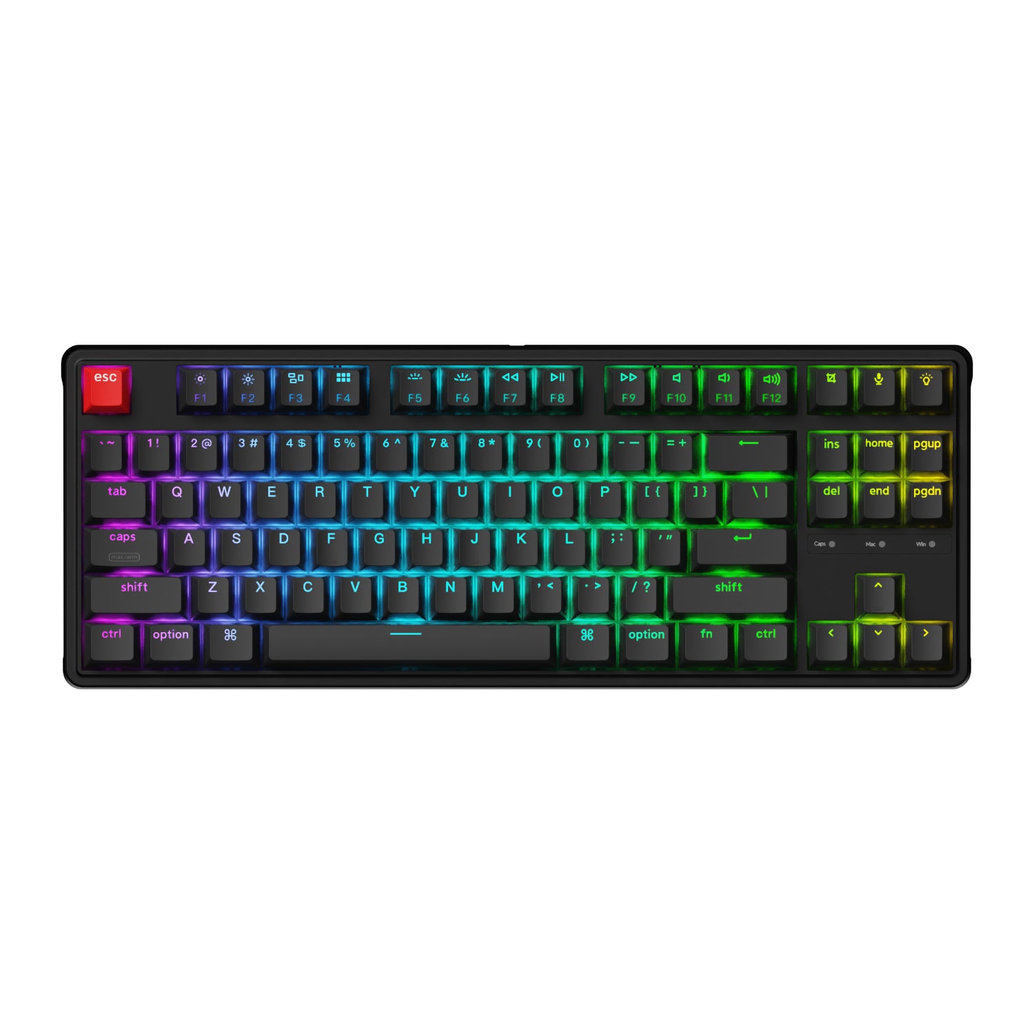 Keychron C3 Pro 8K QMK RGB Wired Mechanical Keyboard (80% Layout, Red Super Switch Hot-Swappable)-1