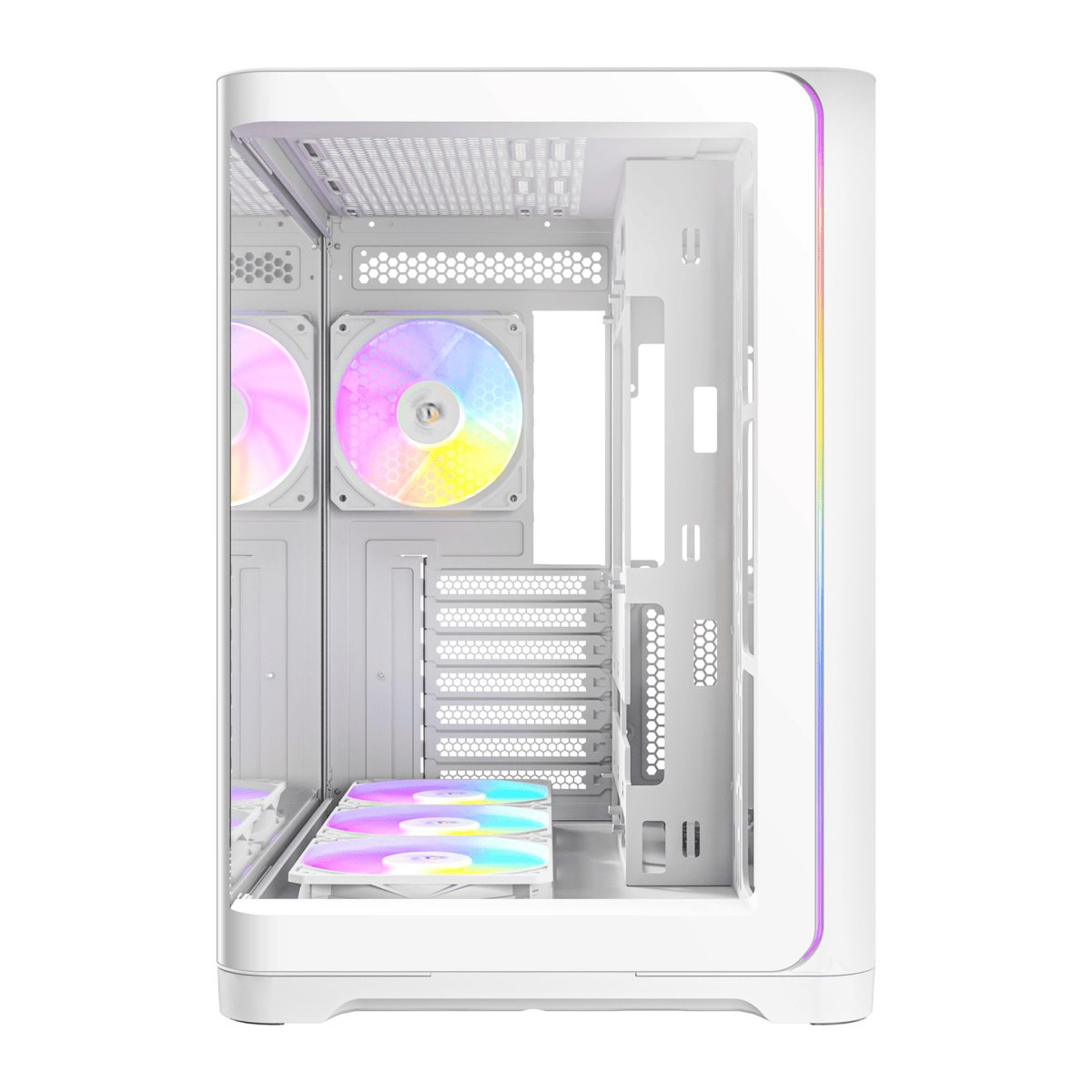 Antec C5 CURVED ARGB ATX | Micro-ATX | ITX ARGB Dual Chamber Mid-Tower Gaming Chassis - White-1